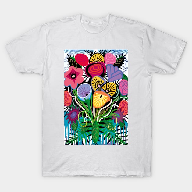 Flamenco Flowers T-Shirt by charker